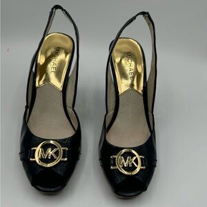 Michael Kors navy blue sling back sandals size 6